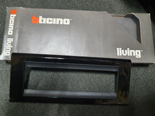 BTICINO - SERIE LIVING CLASSIC - PLACCA ORIG. IN METALLO CON BOX - 6 POSTI Nera