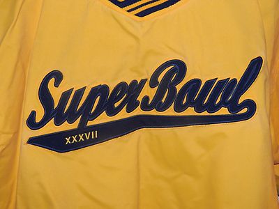 Reebok Gridiron Classic Super Bowl 38 XXXVIII Pullover Coat XL Tampa Bay Oakland