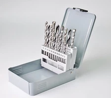 18pcs Combination Drill Set HSS Drill Bits, Brad Point Wood Drill, Masonry Drill