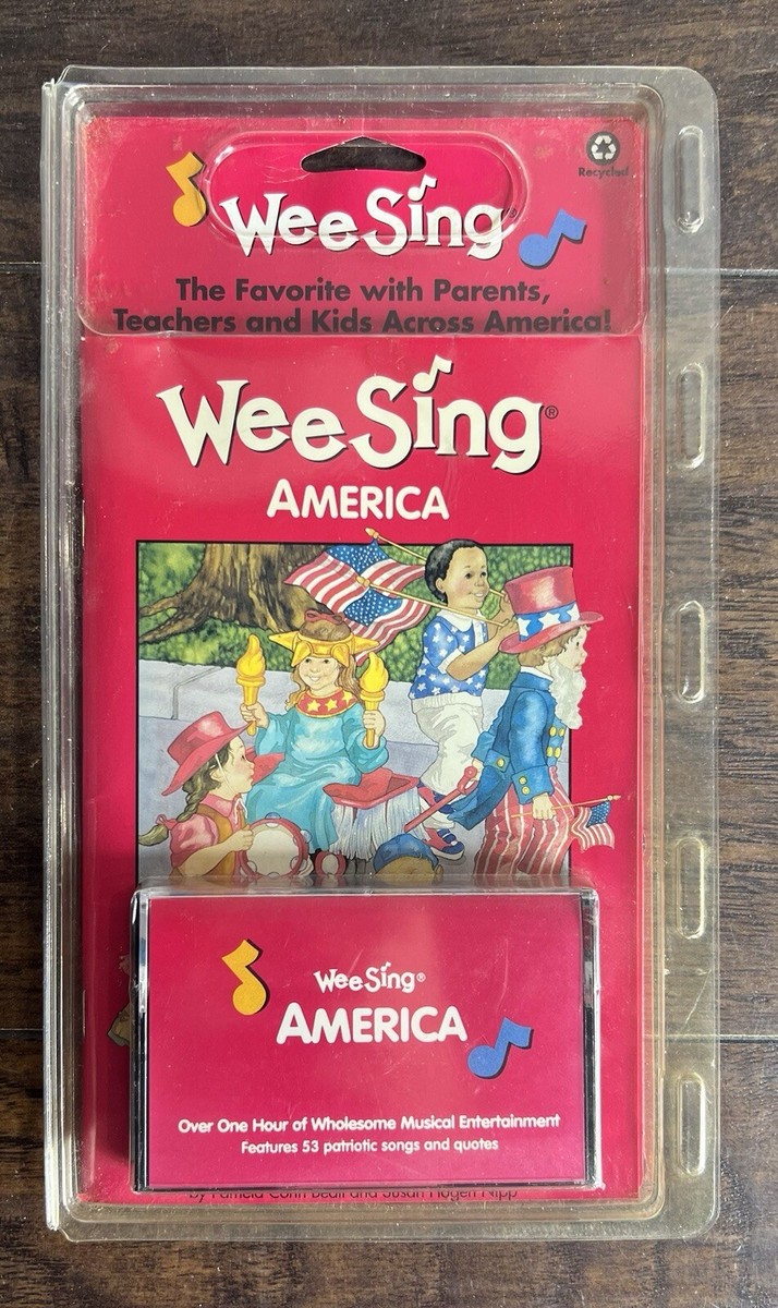 Vintage Wee Sing America 1987 Music Book with Cassette Patriotic