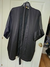 EUC Vintage Victoria's Secret VS Gold Label Black Robe O/S