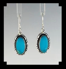 Sterling and Kingman Turquoise Earrings