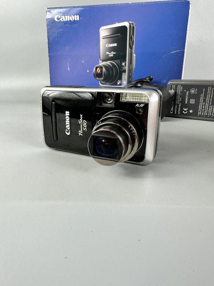Canon Powershot S80 8MP Digital Camera Boxed With Charger & SD Card Tested eBay