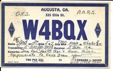 Scheda radio QSL 1933 Augusta Georgia