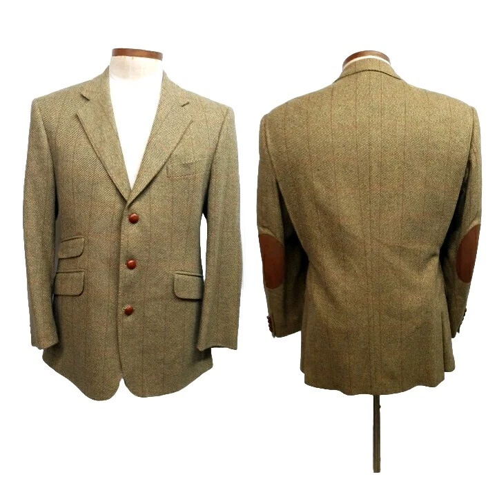 Blazer uomo BURBERRY lana cashmere made in ENGLAND giacca cappotto toppe gomito