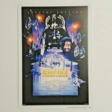 Special Edition Star Wars Empire Strikes Back Poster Postcard A-Wing Palpatine