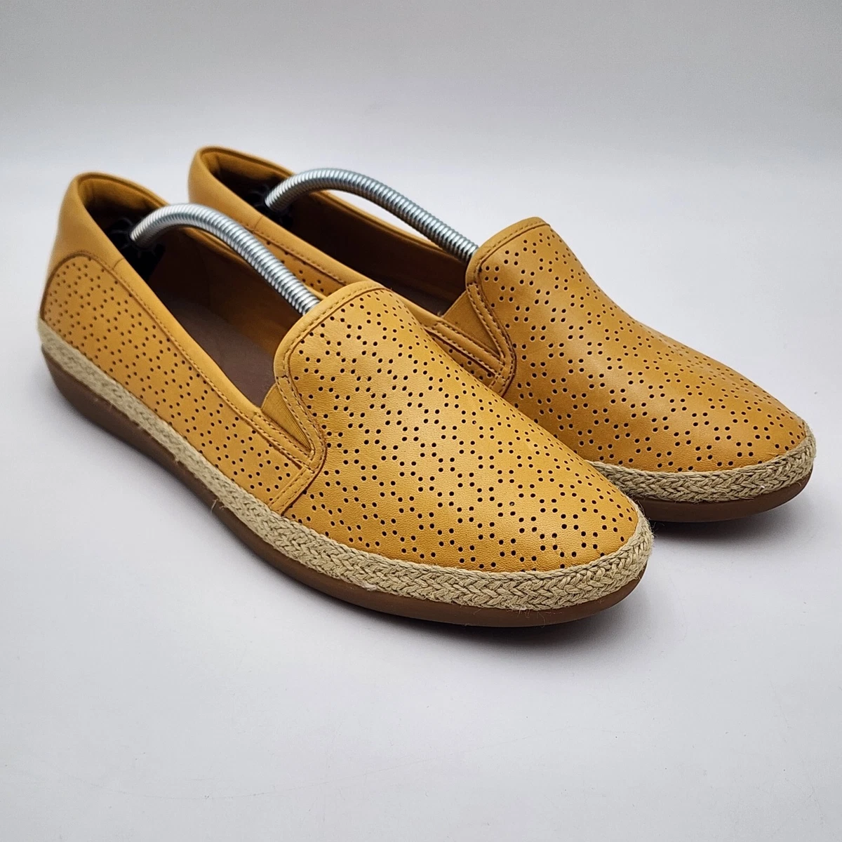 Clarks perforated leather espadrilles sale