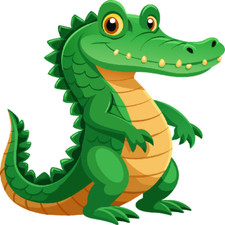 30 Custom Simple Crocodile Personalized Address Labels