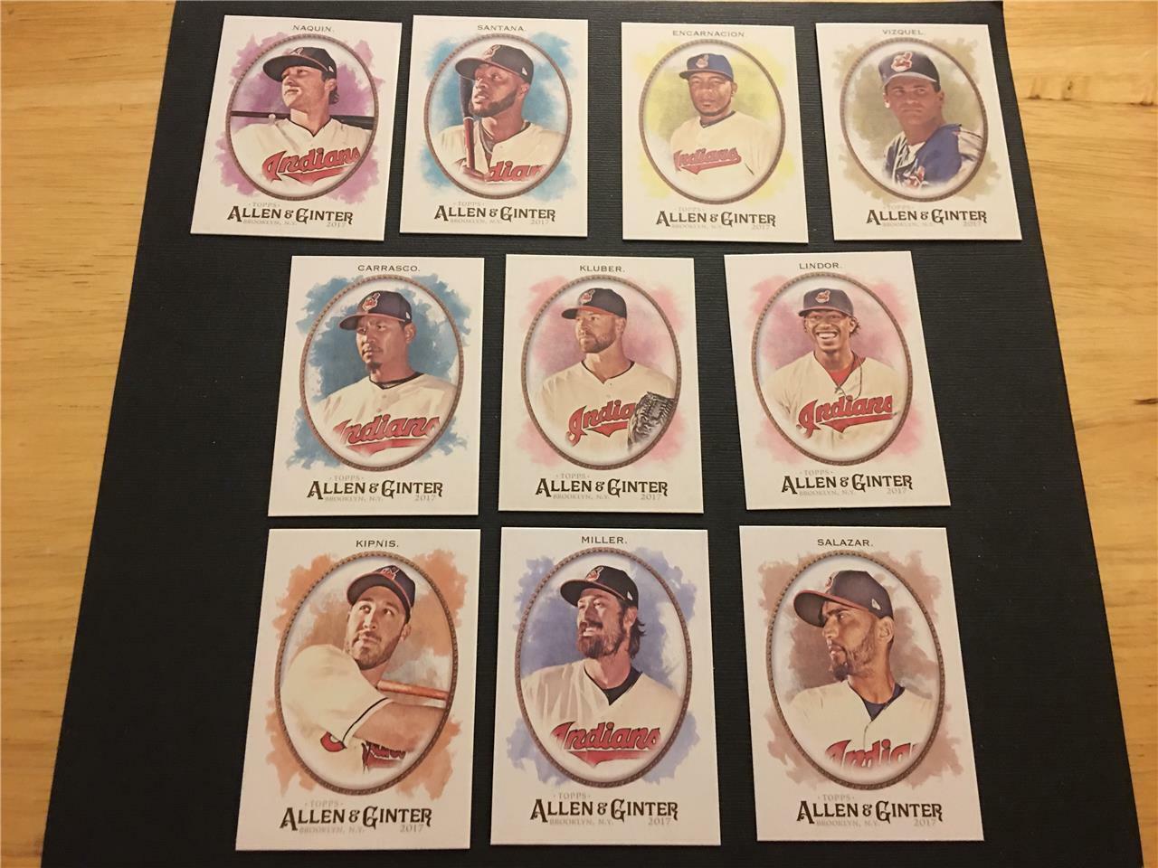 2017 Topps Allen Ginter Cleveland Indians Max 55% OFF Team Wi Set Cards 10 Free shipping