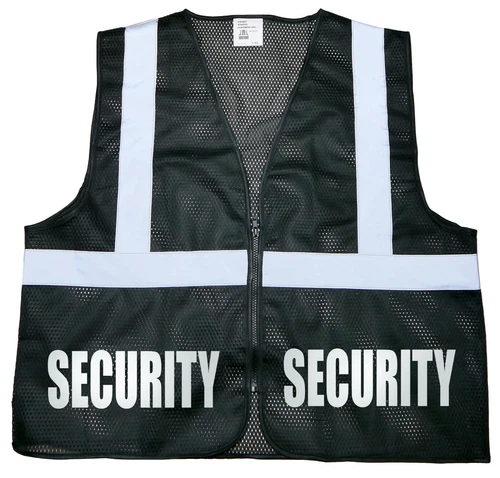 Security safety vest with REFLECTIVE design, High Visibility vest, bodyguard