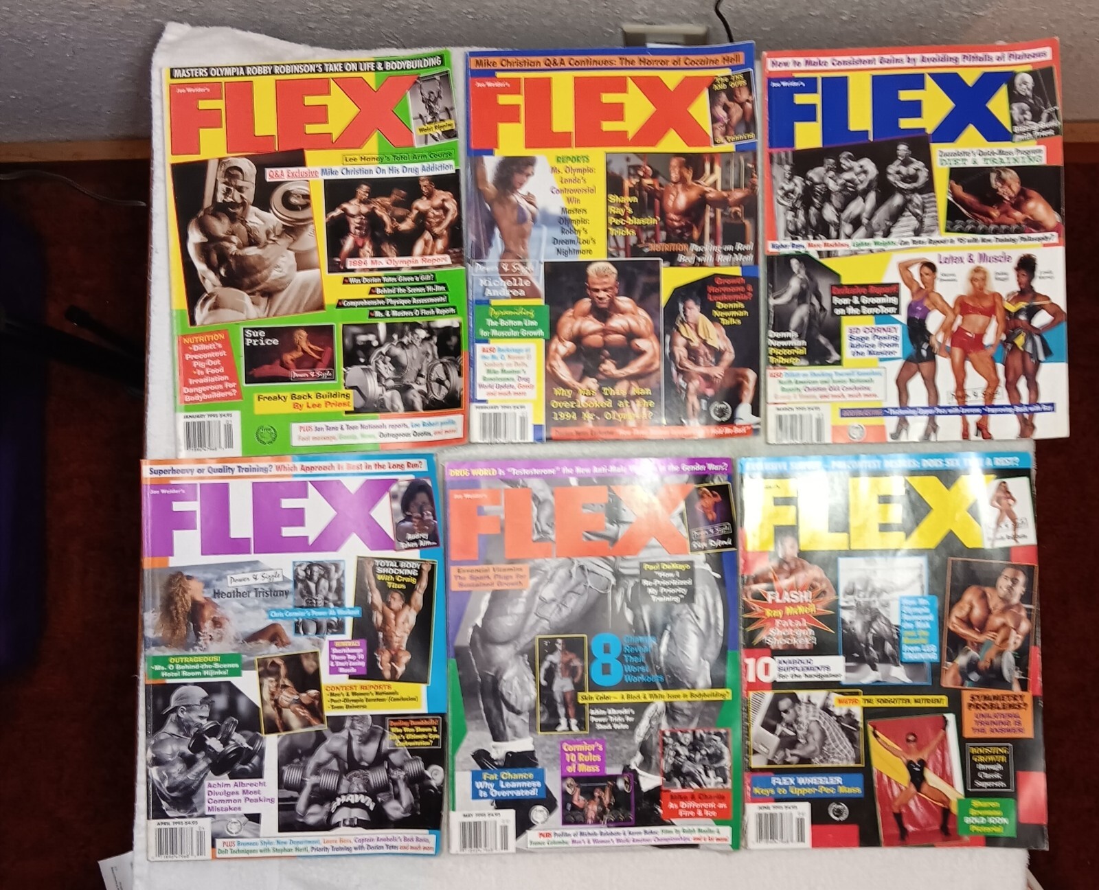 Flex Magazine COMPLETE 1995 SET Joe Weider’s  FLEX All 12 From 1995
