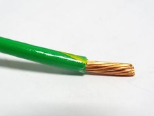 50' THHN 10 AWG GAUGE GREEN W/ YELLOW NYLON STRANDED COPPER BUILDING WIRE