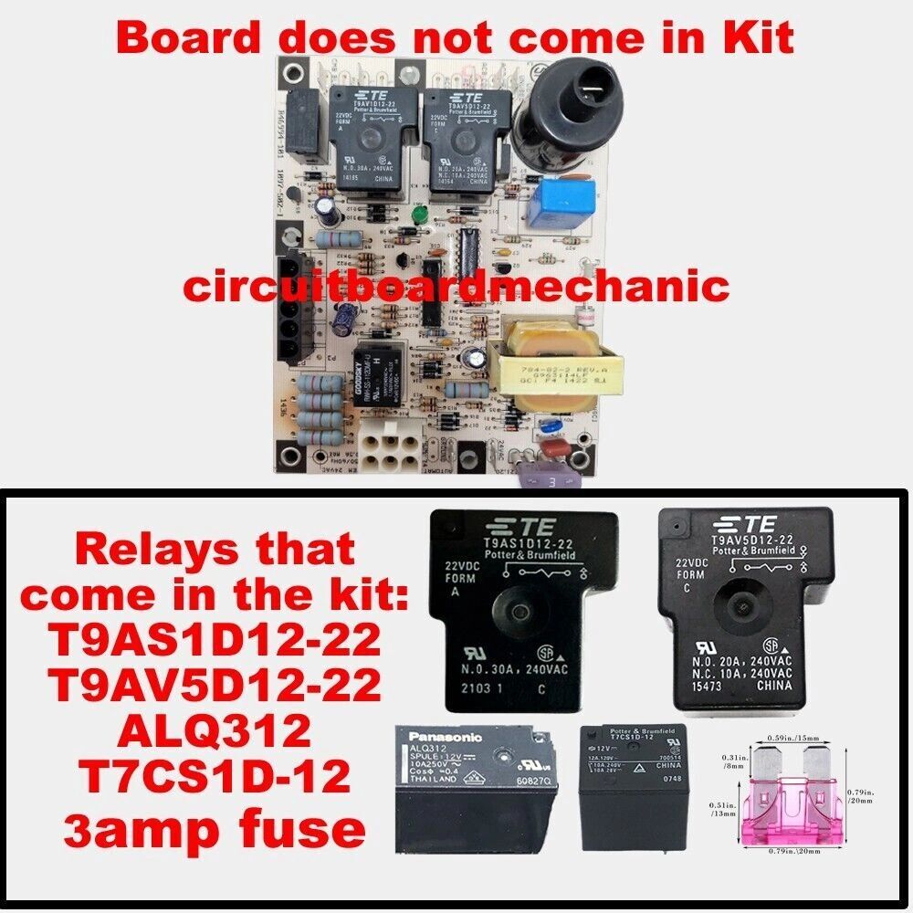 Repair Kit Lennox Armstrong Ducane 12J99 Furnace Control Board 1097-502-i