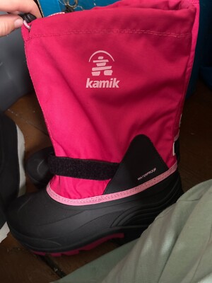Kamik Waterbug 5 JR YOUTH Waterproof Snow Boots ROSE SZ 7US /39EU 