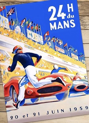 Le Mans Racing Poster A2 ungerahmt Kunstdruck Poster