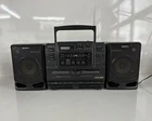Sony CFD-550 Portable Stereo Boombox AM FM Radio CD Player Dual Cassette READ