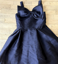 Rare Editions Girls Navy Blue Large Bow Sleeveless Formal Party Dress Size 8