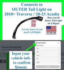Conector de luz trasera exterior Traverse/Acadia 20-23 2018+ enchufe cableado coleta
