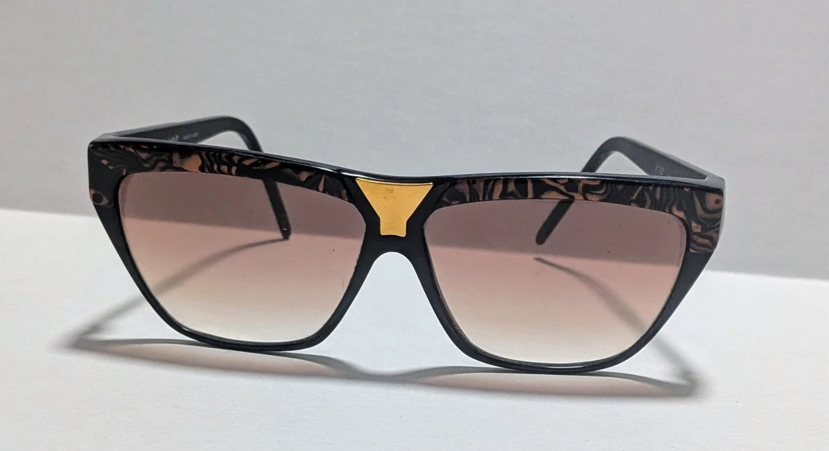 Vintage Laura Biagiotti Oversized Black & Gold 1980 Sunglasses T/36-95 RARE LAURA BIAGIOTTI Vintage Sunglasses for sale | eBay main image 3