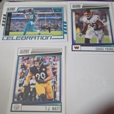 Panini Score NFL Card Lot - Lawrence, Young, Watt, 2022, 3 Cards