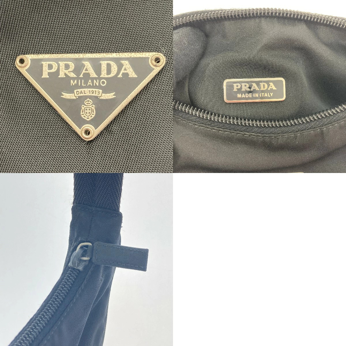 Prada Mini Handbag Black Triangular Logo MV515 B … - image 9