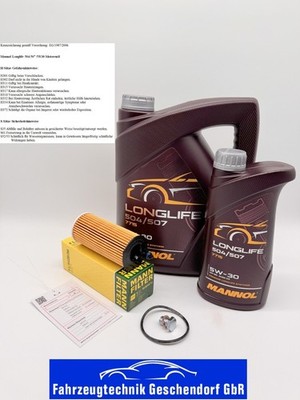 MANN HU6014/1z + 6L Mannol 5W30 LL-04 BMW 1er 2er 3er 4er 5er 6er 7er X3 X4 X5