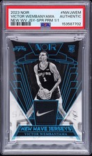 2023 Victor Wembanyama rookie Rc 1/1 Nike Swoosh Noir New Wave Jersey PSA