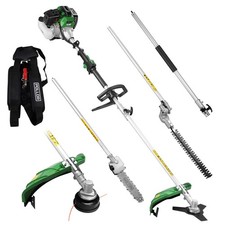 52CC 5-in-1 Petrol Grass Strimmer Multi Tool Brush Cutter Chainsaw Hedge POLLOR