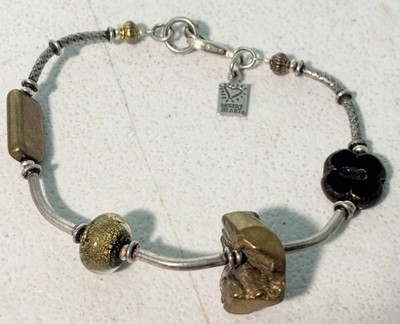 Desert Heart Mixed Materials Designer  Bracelet