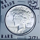 1924 P BU GEM PEACE SILVER DOLLAR UNC MS+++ U.S. MINT RARE COIN 3171