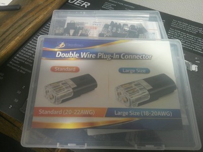 3X 60 PCS Quick Connect Wire Connectors, No Wire Stripping - 2 Pin Double Wire
