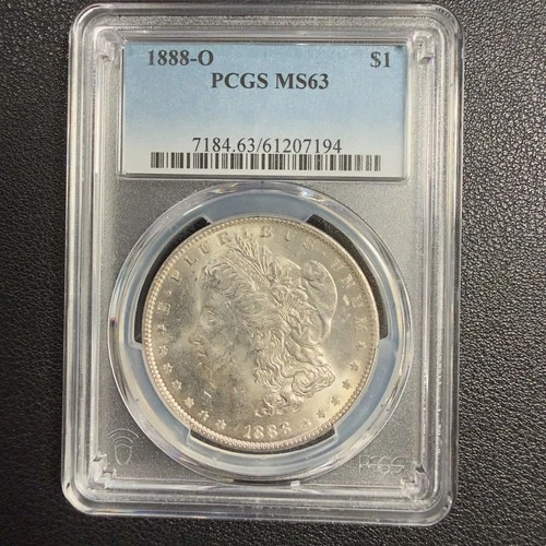 1888-O $1 Morgan Silver Dollar, PCGS MS63, Nice Luster and Slight Toning!