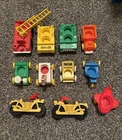 VTG Fisher Price Little People Plastic Vehicle Lot Of 11 Vehicles
