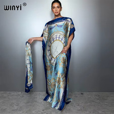 Muslim African Traditional Dress for Woman Abaya Dubai Luxury Kaftan Evening Dre