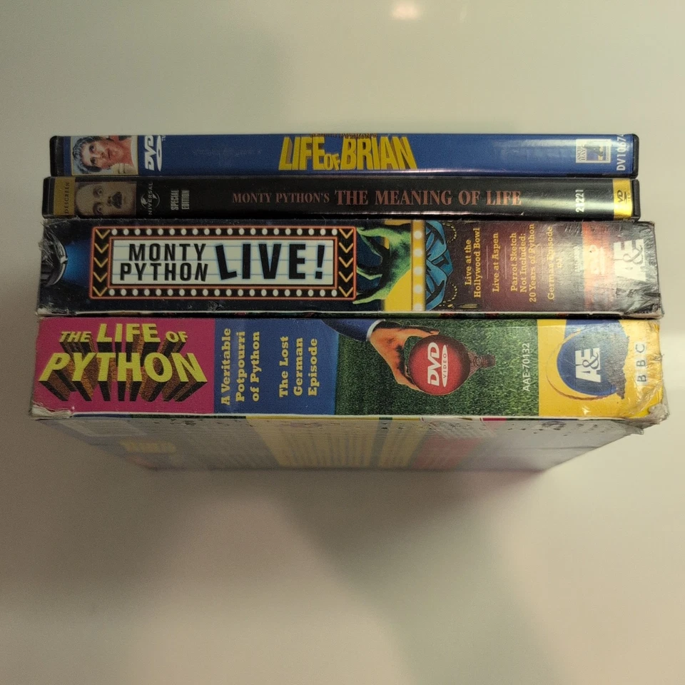 (LOT) 4 MONTY PYTHON DVD Sets: MP LIVE, THE LIFE OF P, L.O.B,The Meaning of Life - Image 2 of 2