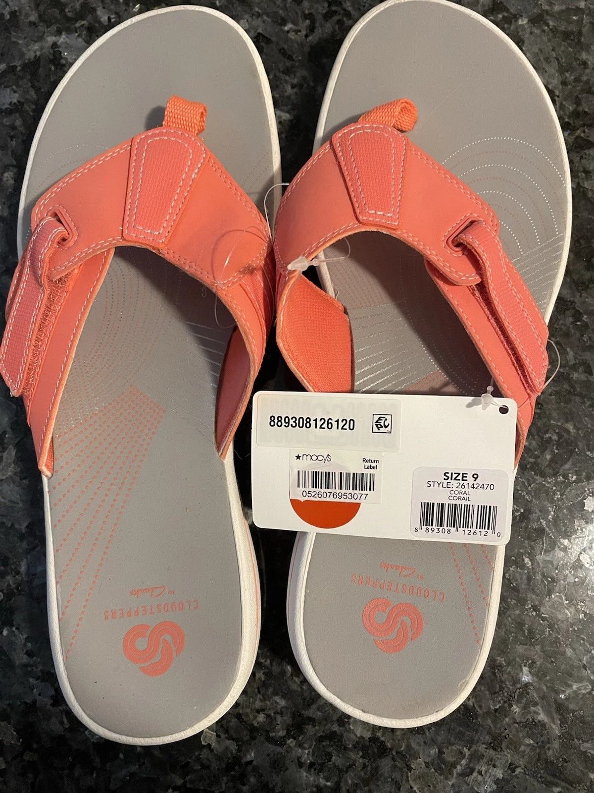 Cloudsteppers by Clarks sandalo donna brezza mare tanga 9 medio corallo