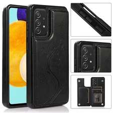 For Samsung Galaxy A56 A36 A26 A16 PU Leather Back Wallet Card Holder Phone Case
