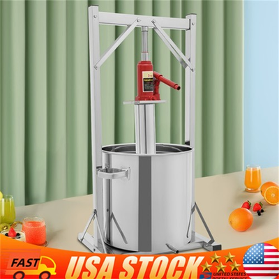 #ad 9.5Gal Fruit Wine Press Manual Stainless Steel Cider Press with Hydraulic Jack $248.09