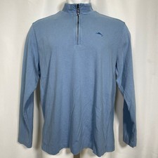 Tommy Bahama Costa Wave Half Zip Light Blue M...