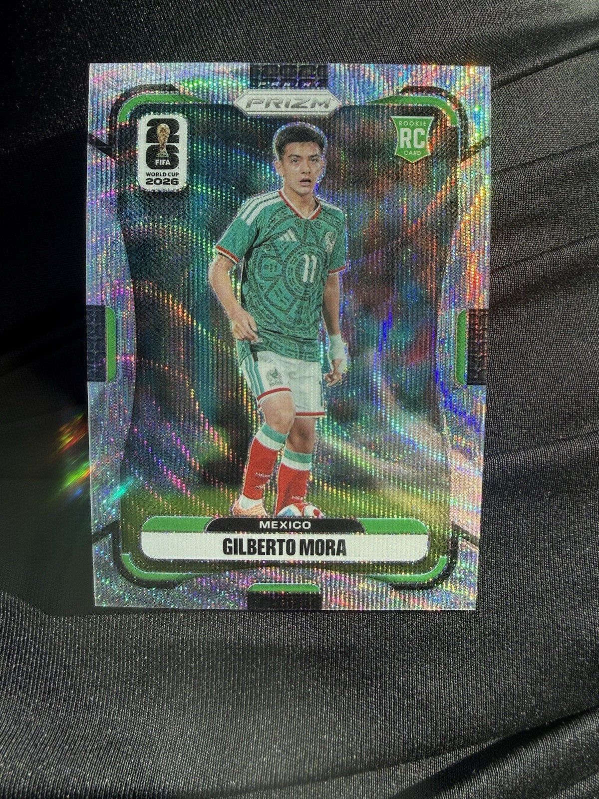 Gilberto Mora 2026 Panini Prizm FIFA World Cup RC Wave Prizm Rookie #290 Mexico
