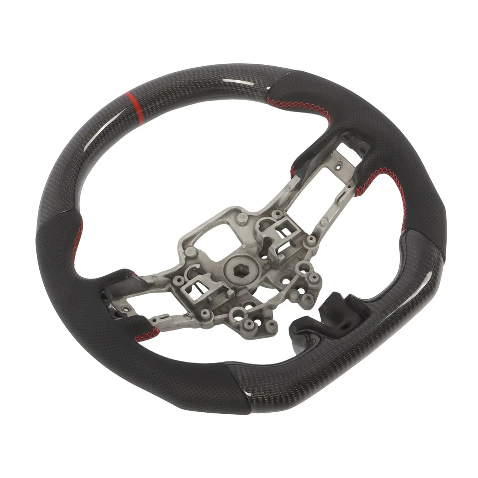 For Ford Mustang EcoBoost GT 2018 2019-2023 Real Carbon Fiber Steering Wheel - Image 3 of 4