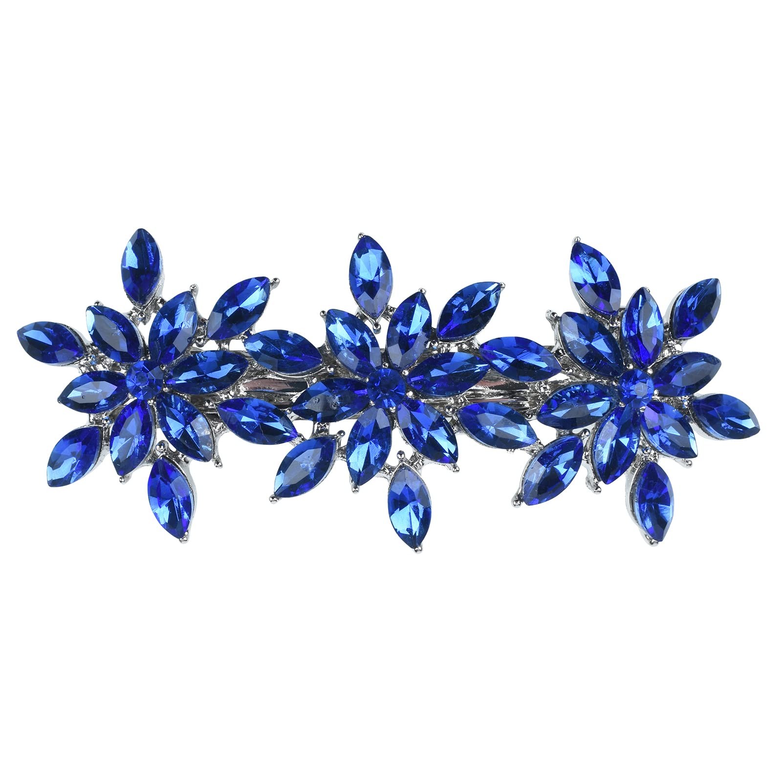 Austrian Crystal Rhinestone Hair Clips Sparkly White Barrettes for Women