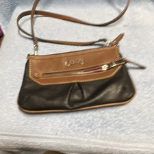 Chaps Small Crossbody Bag Black/Brown Pink Li...