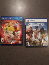 Lot of 2 PS4 And PS5 Games!! PS4 The Seven Deadly Sins + PS5 College Football 25