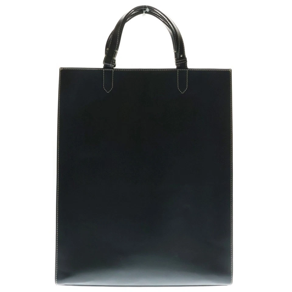 Maison Martin Margiela спереди логотип кожаная сумка с короткими ручками черный S55WC0122 б/у 829bdaaa - Изображение 2 из 4