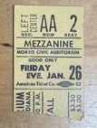 1-26 Morris Civic Auditorium Concert Ticket Stub South Bend Indiana IN Vtg — photo 1