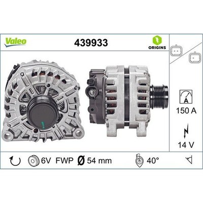 Valeo 439933 Generator für CITROEN PEUGEOT OPEL DS C3 DS3 DS4 C4 SPACETOURER DA