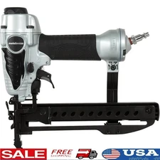 Narrow Crown Stapler 18 Gauge Lightweight Adjustable Exhaust 100 Staple Capacity