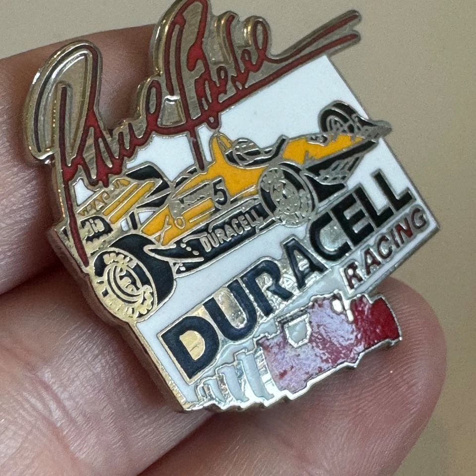 Vintage Raul Boesel Duracell Racing IndyCar Pin with Script Logo Indy Racing - Image 2 of 3