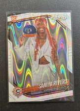 2025 Panini Prizm WNBA - Rookie Variation Saniya Rivers #150 White Seismic Prizm